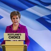 Nicola Sturgeon speaks on Scottish independence. Picture: Jeff J Mitchell/Getty Images