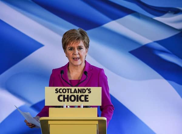 Nicola Sturgeon speaks on Scottish independence. Picture: Jeff J Mitchell/Getty Images