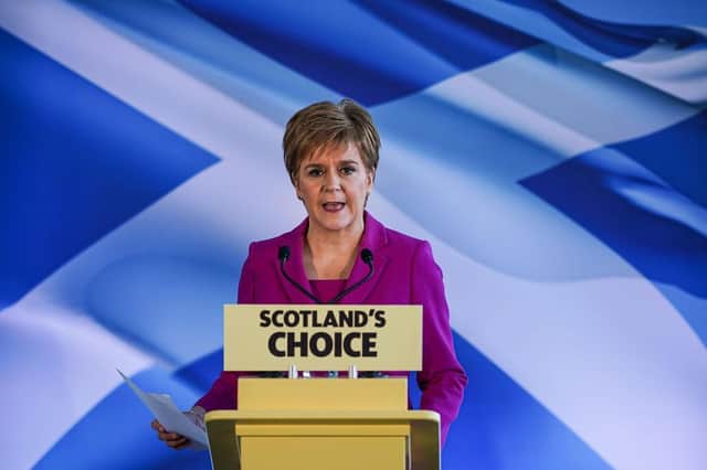 Nicola Sturgeon speaks on Scottish independence. Picture: Jeff J Mitchell/Getty Images