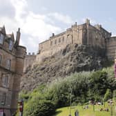 Edinburgh Castle from the Grassmarket, with the problem area of rockface to the west of this southerly view. PIC: CC/Stephencdickson