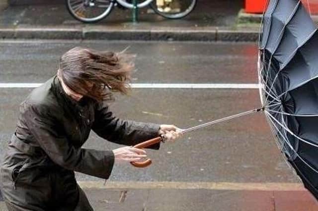 The area is set to be hit by gales.