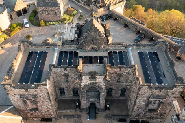 Future-proofing: Solar panels installed at Edinburgh Castle will reduce its carbon footprint and save on costs