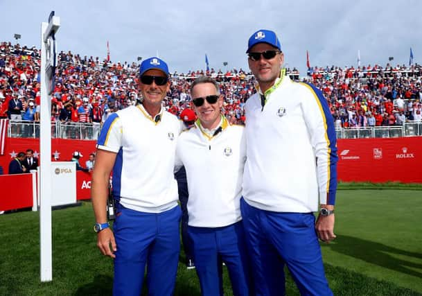 After being vice captains at Whistling Straits in September, Henrik Stenson, Luke Donald and Robert Karlsson are now the three names in the frame for the 2023 Ryder Cup captaincy. Picture: Andrew Redington/Getty Images.