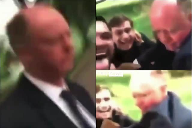 Police are investigating after a 'disgusting' video emerges allegedly shows England's chief medical officer Professor Chris Whitty being harassed in a park.