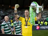Joe Hart won the League Cup for a second time with Celtic last month.