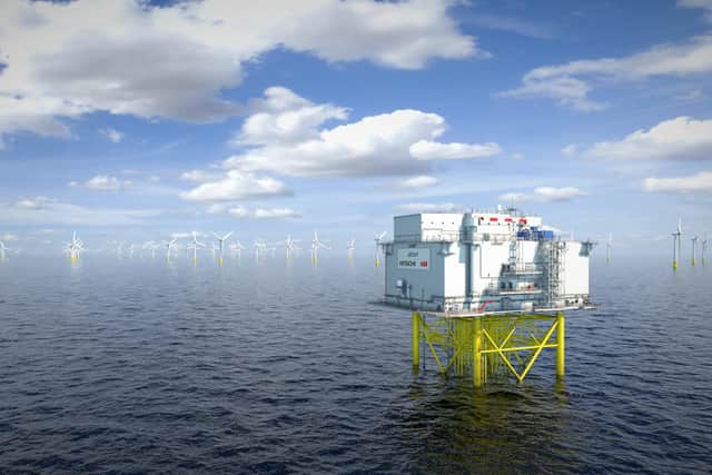 Working closely with platform manufacturer Aibel, Dogger Bank Wind Farm will use an unmanned HVDC substation design – a world-first, slashing weight and cost. Upon first installation in Dogger Bank A during 2023, the project’s HVDC facility will also become the largest-ever at 1.2GW, marking a major scale up from the previous industry benchmark of 0.8GW. Picture: Aibel