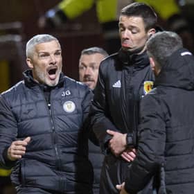 Jim Goodwin has backed Kevin Clancy after the referee was on the end of threats and abuse. (Photo by Ross Parker / SNS Group)