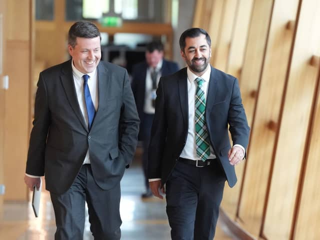 First Minister Humza Yousaf at the Scottish Parliament in Edinburgh as the SNP begins the search for a new leader. Picture: Andrew Milligan/PA Wire