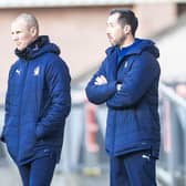 Falkirk manager Martin Rennie (right) has stepped down with assistant Kenny Miller taking charge until the end of the season.  (Photo by Roddy Scott / SNS Group)