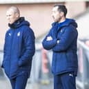 Falkirk manager Martin Rennie (right) has stepped down with assistant Kenny Miller taking charge until the end of the season.  (Photo by Roddy Scott / SNS Group)