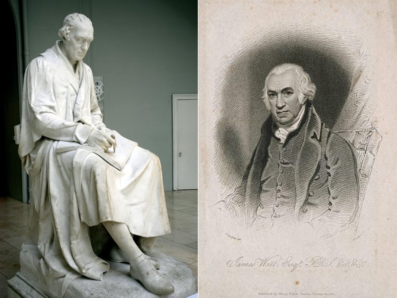 The National Library of Scotland states that James Watt is famous for “Inventing the Watt steam engine, which converted steam back to water. Developing a rotary engine which mechanised weaving, spinning and transport.” Aside from his work on the steam engine, Watt had many other talents as a chemist, civil engineer and scientific instrument maker, while also being involved with the Lunar Society in Birmingham.