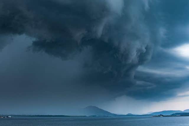 The storm cloud above the Dornoch Firth on Friday evening. Pic: Michael McFaul Photography