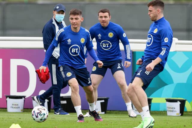 Levein has been impressed by Billy Gilmour, centre.