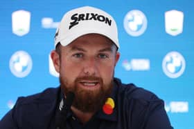 Shane Lowry speaks in a press conference prior to the recent BMW PGA Championship at Wentworth Club in Virginia Water. Picture: Richard Heathcote/Getty Images.