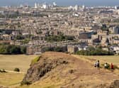 Large areas of grass have turned yellow due to the dry conditions in Holyrood Park, Edinburgh over the summer,  with Scottish Fire and Rescue Service issuing a 'very high' risk of wildfires alert across southern and eastern Scotland  in August as long, dry sunny spells continued. PIC: Jane Barlow.