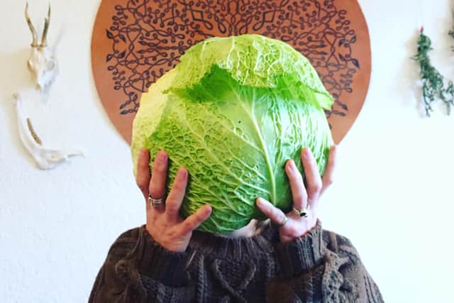 Ruth with a cabbage