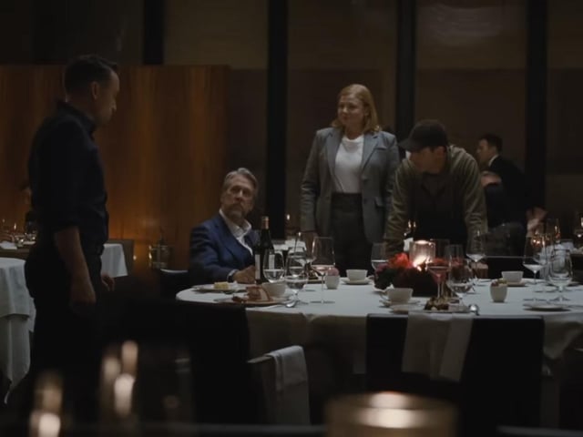 The second episode of the fourth season, Rehearsal sees the Roy children attempting to stall GoJo's acquisition of Waystar - while at Connor's wedding rehearsal dinner.