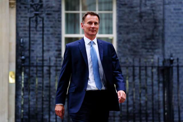 Jeremy Hunt leaves 10 Downing Street in London after he was appointed Chancellor of the Exchequer following the resignation of Kwasi Kwarteng. Picture date: Friday October 14, 2022.