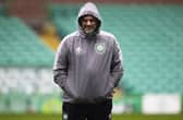 Celtic Manager Ange Postecoglou during a Celtic training session at Celtic Park, on October 04, 2022, in Glasgow, Scotland. (Photo by Alan Harvey / SNS Group)