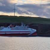 Pentalina aground at St Margaret's Hope on Saturday. Picture: RNLI/Longhope RNLI