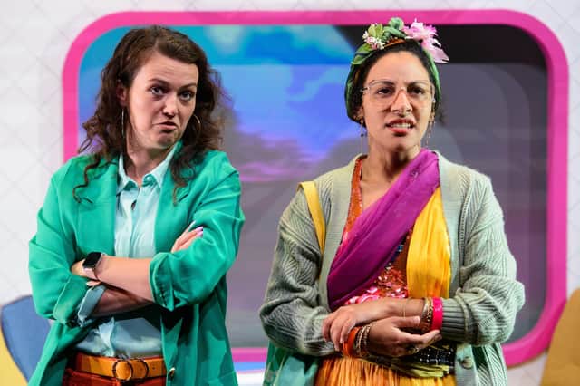 5. Anna Russell-Martin and Habiba Saleh in Exodus. PIC: Tim Morozzo