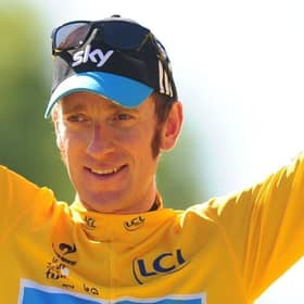 Bradley Wiggins after winning the 2012 Tour de France in Paris.
