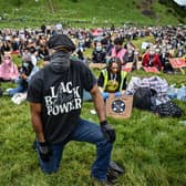 Demonstrators at the Black Lives Matter event in Edinburgh. Picture: Jeff J Mitchell/Getty