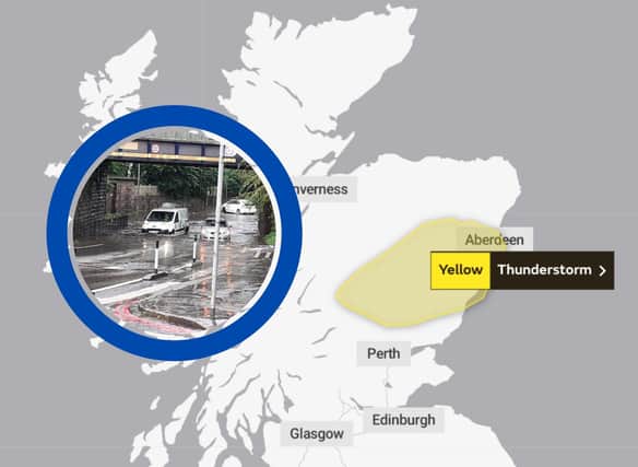 A yellow warning for thunderstorms has been issued by the Met Office, just 24 hours after Edinburgh was battered by floods.