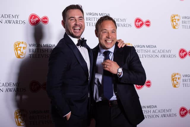Martin Compston, pictured with Line of Duty co-star Stephen Graham, has been in regular contact with Josh Taylor. Picture: Matt Crossick/PA