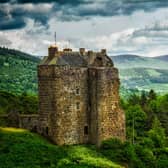 Neidpath Castle is an imposing presence on the banks of the River Tweed in the Scottish Borders.