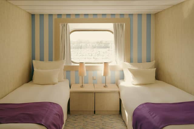 A Premium Twin Suite provides an ocean view