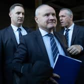 Rangers directors Stewart Robertson, Kenny Barclay and John Bennett during the Rangers AGM at the Clyde Auditorium. (Photo by Craig Williamson / SNS Group)