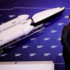 Musk is putting rockets into space and bringing them back, notes Mr Duffy. Picture: Hannibal Hanschke-Pool/Getty Images.
