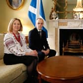 Yevhen Mankovskyi, Ukrainian Consul in Edinburgh, with First Minister Nicola Sturgeon, earlier this year.