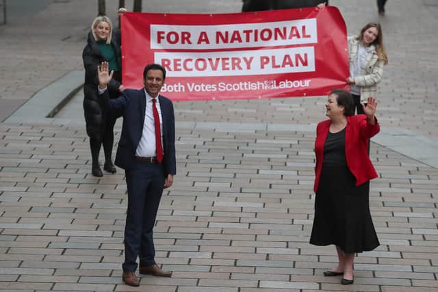 Scottish Labour leader Anas Sarwar and deputy leader Jackie Baillie launched the party's women's manifesto this morning.