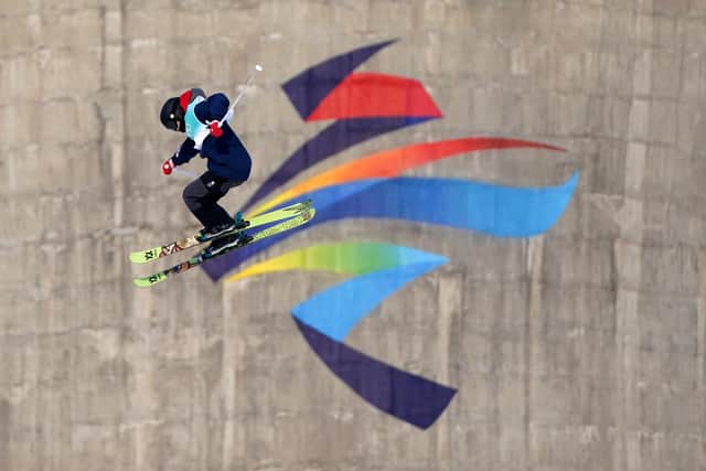 Great Britain's Kirsty Muir during the Men's Freeski Big Air Qualification on day three of the Beijing 2022 Winter Olympic Games.