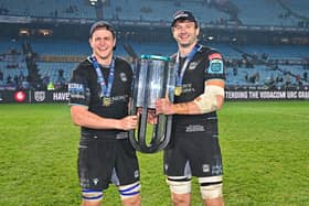 Second row partners Scott Cummings and Richie Gray helped Glasgow Warriors with the United Rugby Championship last season. Gray is to leave the club in November. (Photo by Anton Geyser/SNS Group)