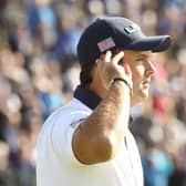 Patrick Reed reacts during the 2018 Ryder Cup at Le Golf National in Paris. Picture: Jamie Squire/Getty Images.