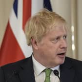 Prime Minister Boris Johnson at a press conference at the Presidential Palace in Helsinki, Finland. Picture: Frank Augstein/PA Wire