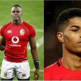 Education Secretary Gavin Williamson confused Maro Itoje (L) with  Marcus Rashford (R) on a Zoom call