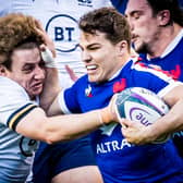 France's Antoine Dupont in action against Scotland's Duncan Weir during the Autumn Nations Cup. Picture: Ross Parker/SNS