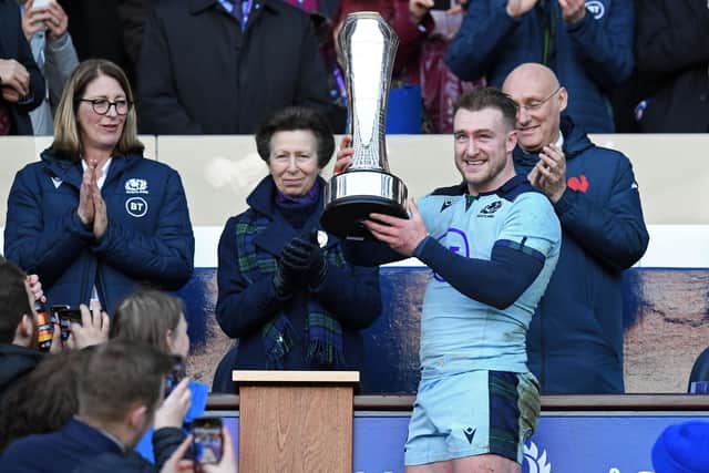 Scotland beat France 28-17 at Murrayfield last year, with captain Stuart Hogg lifting the Auld Alliance Trophy.