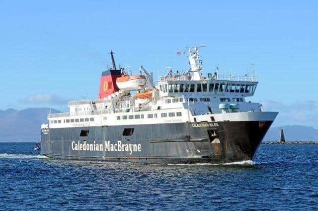 Low speed collision: The Caledonian Isles ferry to Arran struck the pier at Brodick on Arran.