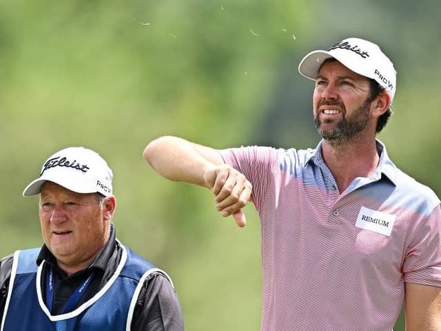 Scott Jamieson was delighted to hold on to his DP World Tour card for a 14th successive season and admitted that his long-time caddie, fellow Scot Richie Blair, had been a claming influnce in the recent Commercial Bank Qatar Masters. Picture: Stuart Franklin/Getty Images.