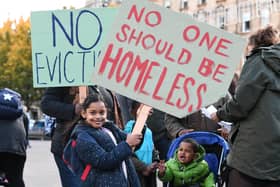 A demonstration in Glasgow. Picture: John Devlin