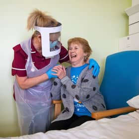 Margaret Keenan, 90, was the first patient in the United Kingdom to receive the Pfizer/BioNtech Covid-19 vaccine (Picture: Jonny Weeks/The Guardian/pool/Getty Images)