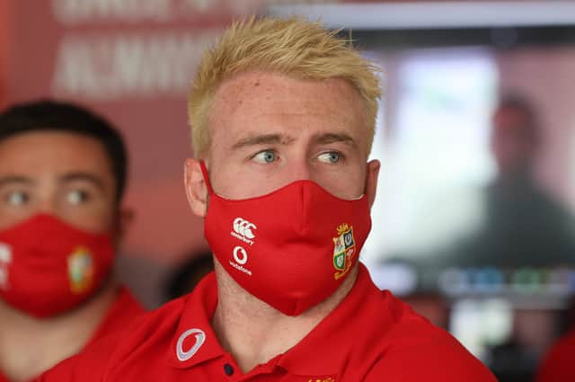 Scotland captain Stuart Hogg sports newly bleached hair at the British & Irish Lions administration day ahead of the tour to South Africa. Picture: ©INPHO/Billy Stickland