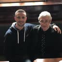 Josh Taylor with his boxing hero Ken Buchanan in 2017. Picture: @JoshTaylorBoxer