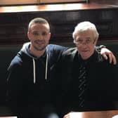 Josh Taylor with his boxing hero Ken Buchanan in 2017. Picture: @JoshTaylorBoxer