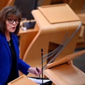 Health Secretary Jeane Freeman addresses MSPs in the Scottish Parliament, Edinburgh, on the delivery of the coronavirus vaccine.